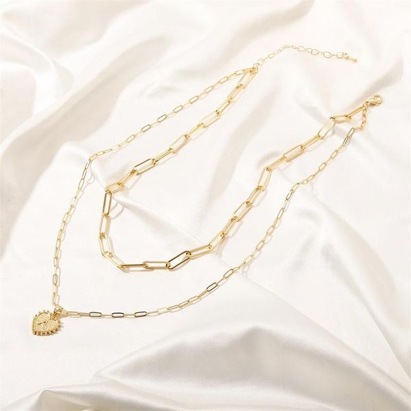 pendant necklaces necklace women heart woman chain girls jewelry multilayer gold color trendy elegant metal collier, Silver
pendant necklaces necklace women heart woman chain girls jewelry multilayer gold color trendy elegant metal collier, Silver