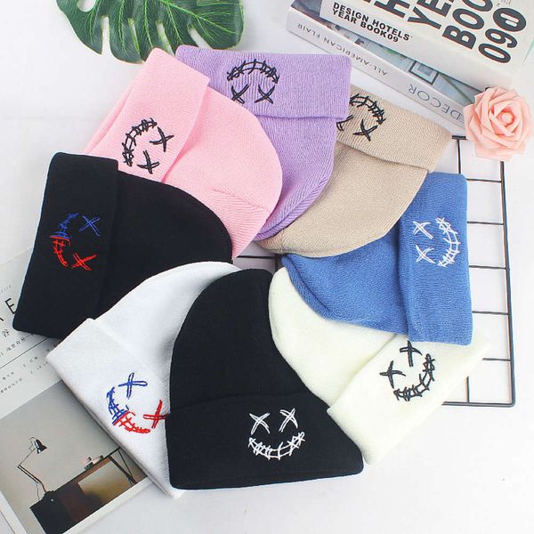 hat fashion knitted face children's versatile street personalized embroidered wool warm, Blue;gray
hat fashion knitted face children's versatile street personalized embroidered wool warm, Blue;gray