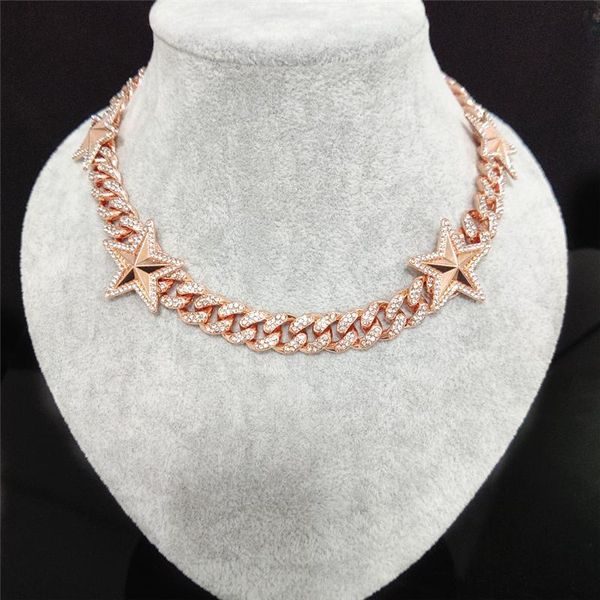 chains 12mm hip hop necklace five star cuban chain iced out paved rhinestones bling for men women charm jewelry, Silver
chains 12mm hip hop necklace five star cuban chain iced out paved rhinestones bling for men women charm jewelry, Silver