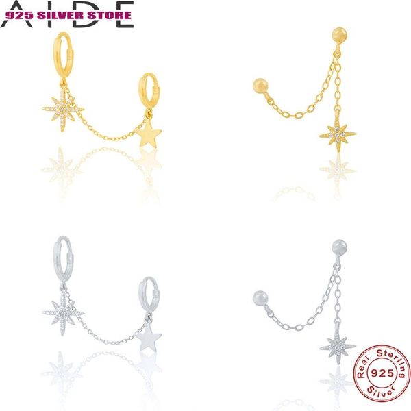 hoop & huggie aide earrings for women 925 sterling silver pendientes chain double through star diamond hoops jewelry joyero, Golden;silver
hoop & huggie aide earrings for women 925 sterling silver pendientes chain double through star diamond hoops jewelry joyero, Golden;silver