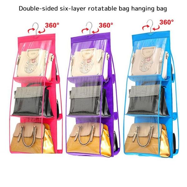 double-sided six-layer hanging handbag organizer shelf bag storage holder closet wardrobe hanger boxes & bins
double-sided six-layer hanging handbag organizer shelf bag storage holder closet wardrobe hanger boxes & bins