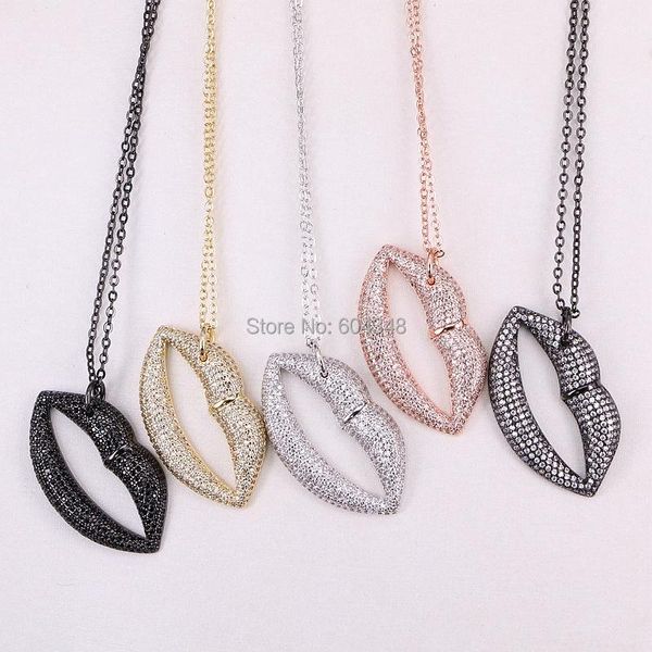 strands, unique design micro pave cz gold rose silver color black fashion lips pendant women charm necklace necklaces
strands, unique design micro pave cz gold rose silver color black fashion lips pendant women charm necklace necklaces