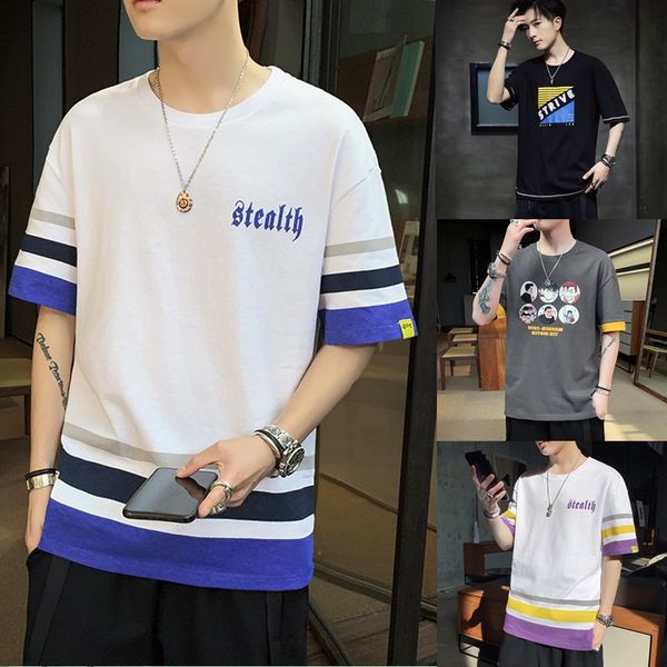 2021 new korean loose clothes youth fashion brand men's short sleeve t-shirt summer, White;black
2021 new korean loose clothes youth fashion brand men's short sleeve t-shirt summer, White;black
