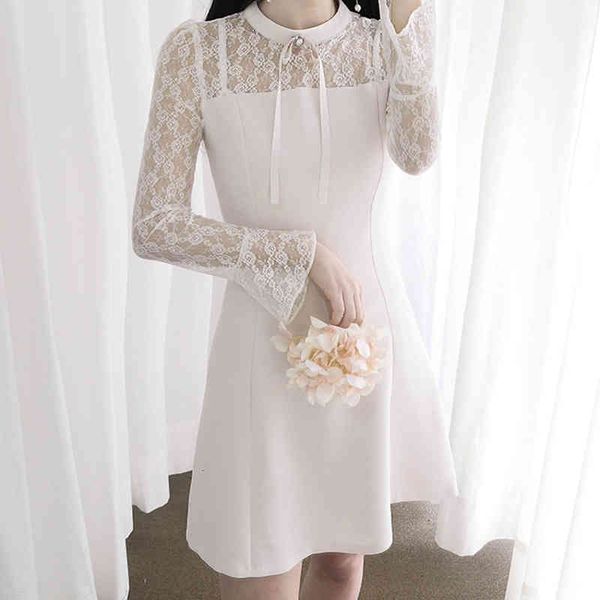 elegant autumn lace long sleeve slices the neck korean waist high vintage women's dress i0jb, Black;gray
elegant autumn lace long sleeve slices the neck korean waist high vintage women's dress i0jb, Black;gray
