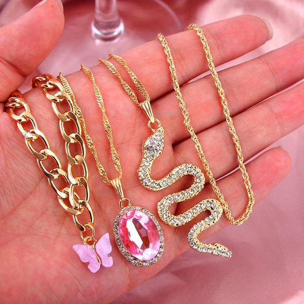 pendant necklaces vintage crystal snake oval for women fashion multilayer butterfly chunky choker necklace punk jewelry gift, Silver
pendant necklaces vintage crystal snake oval for women fashion multilayer butterfly chunky choker necklace punk jewelry gift, Silver