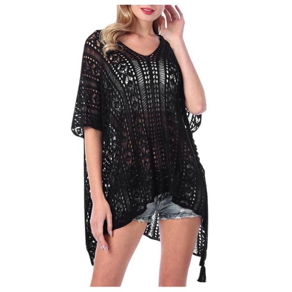 women's swimwear hollow out crochet swimsuit cover ups shirt for women bikini smock kaftans up beach cardigan, White;black
women's swimwear hollow out crochet swimsuit cover ups shirt for women bikini smock kaftans up beach cardigan, White;black