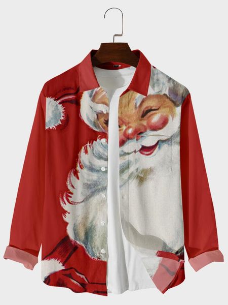 men's casual shirts 2021 santa claus pattern 4 digital printing loose large button long sleeve cardigan shirt, White;black
men's casual shirts 2021 santa claus pattern 4 digital printing loose large button long sleeve cardigan shirt, White;black