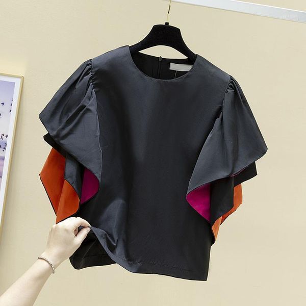 lotus leaf flying sleeve short-sleeved blouse female 2021 spring and summer korean version of loose japan style simple tees women's blo, White
lotus leaf flying sleeve short-sleeved blouse female 2021 spring and summer korean version of loose japan style simple tees women's blo, White