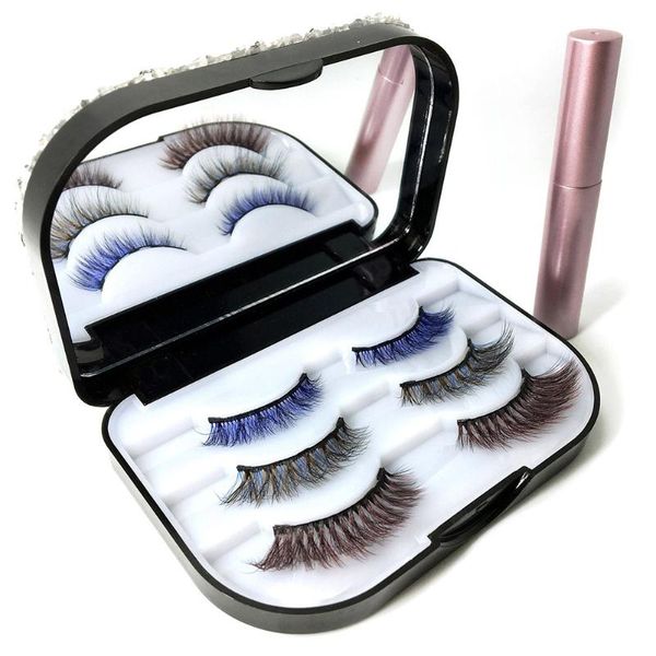 false eyelashes 3 pairs 3d mink lashes with 5ml magnetic eyeliner set color eyelash kit
false eyelashes 3 pairs 3d mink lashes with 5ml magnetic eyeliner set color eyelash kit