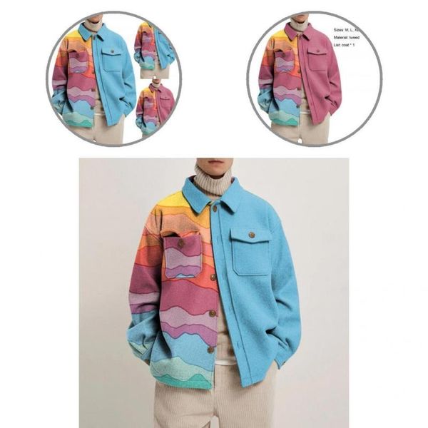 men's wool & blends 2 colors excellent printed long loose jacket men costume all-match hipster dual pockets for autumn, Black
men's wool & blends 2 colors excellent printed long loose jacket men costume all-match hipster dual pockets for autumn, Black