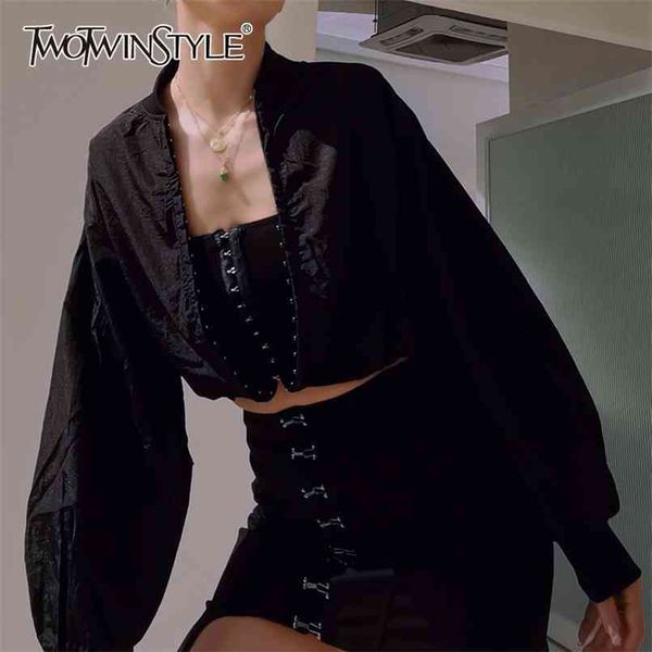 casual black jacket for women square collar long sleeve patchwork short coats female fashion clothing spring 210524, White
casual black jacket for women square collar long sleeve patchwork short coats female fashion clothing spring 210524, White