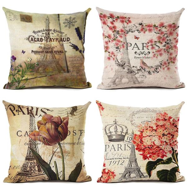cushion/decorative pillow vintage style eiffel tower printed cotton linen cushion cover home decorative sofa throw square 45x45cm case
cushion/decorative pillow vintage style eiffel tower printed cotton linen cushion cover home decorative sofa throw square 45x45cm case