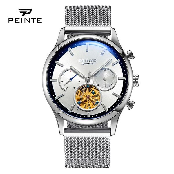 wristwatches peinte men's waterproof watches automatic mechanical luxury steeldive skeleton flywheel watch, Slivery;brown 
wristwatches peinte men's waterproof watches automatic mechanical luxury steeldive skeleton flywheel watch, Slivery;brown