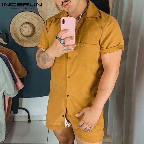 short sleeve lapel shirt drawstring shorts 2 pieces incerun 2021 summer solid color men sets hawaiian beach pocket man suits 5xl men's, Gray
short sleeve lapel shirt drawstring shorts 2 pieces incerun 2021 summer solid color men sets hawaiian beach pocket man suits 5xl men's, Gray
