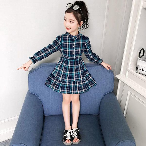 girl's dresses girl dress plaid long sleeve girls party children spring autumn kid casual style children's clothing 3-12 years, Red;yellow
girl's dresses girl dress plaid long sleeve girls party children spring autumn kid casual style children's clothing 3-12 years, Red;yellow