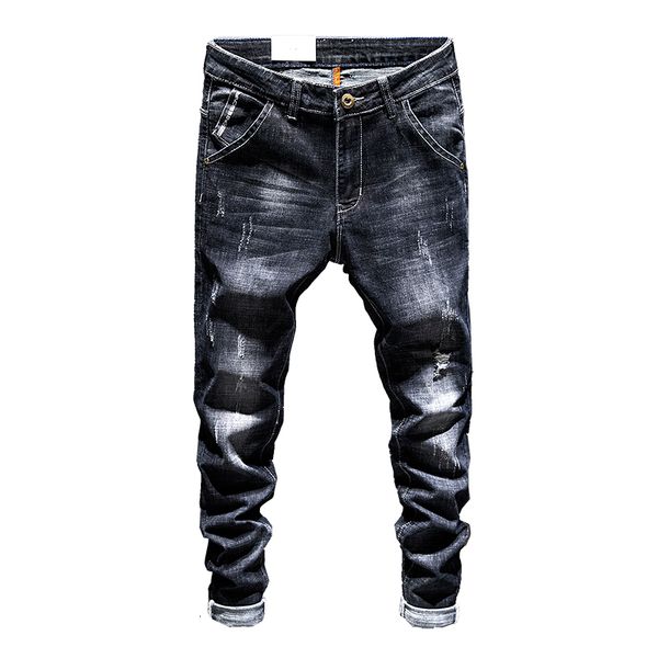 jeans european italy fashion men black grey denim trousers brief slim fit scratched long pants, Blue
jeans european italy fashion men black grey denim trousers brief slim fit scratched long pants, Blue