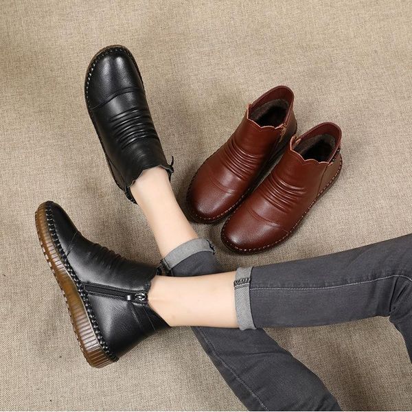 boots winter soft soles genuine leather mother cotton shoes autumn stitched for middle-aged elderly non warm and, Black
boots winter soft soles genuine leather mother cotton shoes autumn stitched for middle-aged elderly non warm and, Black