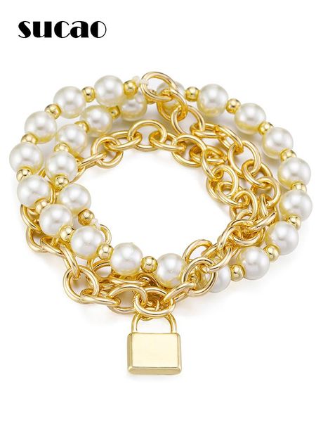 beaded, strands natural freshwater fashion multilayer pearl chain bracelet concentric lock alloy for women jewelry gifts year, Black
beaded, strands natural freshwater fashion multilayer pearl chain bracelet concentric lock alloy for women jewelry gifts year, Black