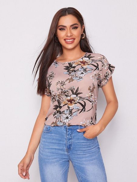 batwing sleeve floral print m5s9#, White 
batwing sleeve floral print m5s9#, White
