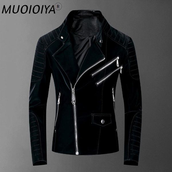 men's suits & blazers 2021 men pu leather motorcycle jacket fashion draped diagonal zipper riding biker jackets, White;black
men's suits & blazers 2021 men pu leather motorcycle jacket fashion draped diagonal zipper riding biker jackets, White;black