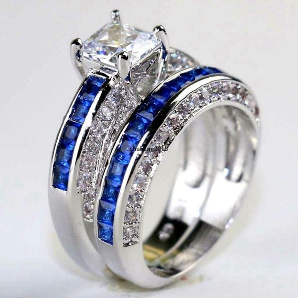 wedding rings luxury bold big blue zircon set for bridal women engagement promise love finger ring valentine's day gift jewelry, Slivery;golden
wedding rings luxury bold big blue zircon set for bridal women engagement promise love finger ring valentine's day gift jewelry, Slivery;golden
