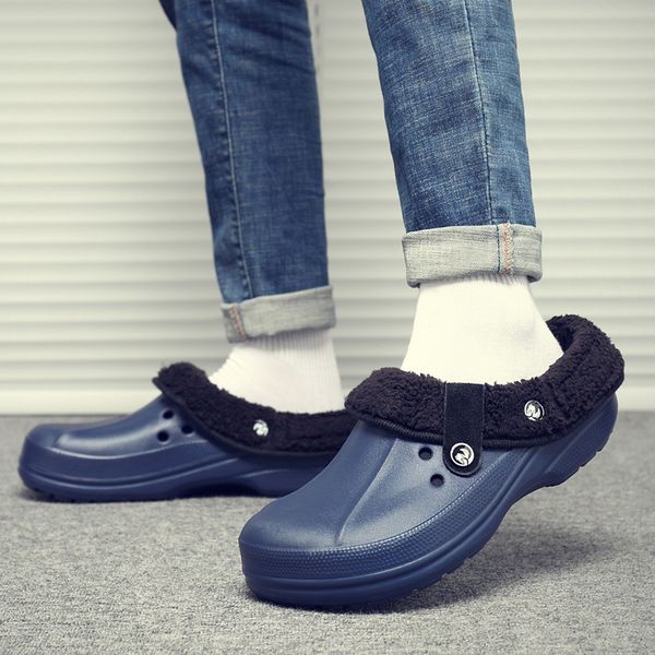 cave shoes men's plush winter indoor home soft bottom anti-skid bag with warm and waterproof outer wear lovers' wool cotton slippe, Black
cave shoes men's plush winter indoor home soft bottom anti-skid bag with warm and waterproof outer wear lovers' wool cotton slippe, Black