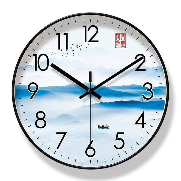 round creative mute wall clock modern design landscape ink painting clocks for home decoration kitchen living room decor
round creative mute wall clock modern design landscape ink painting clocks for home decoration kitchen living room decor