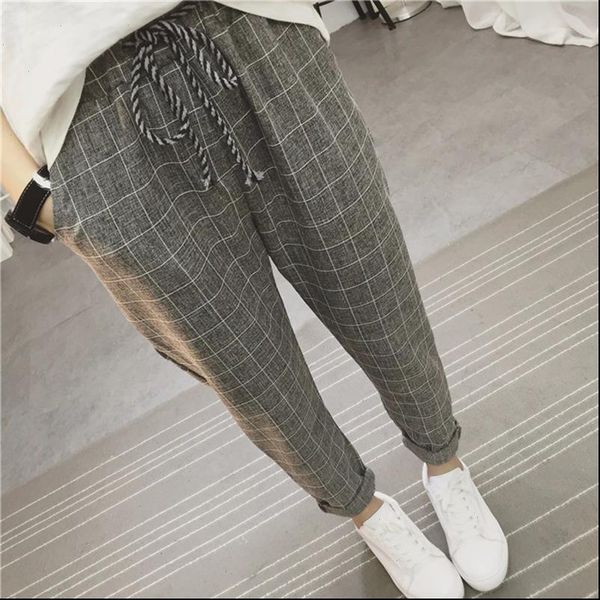 women capris womens pants summer casual loose harem cotton linen plaid grid spring literary trousers sarouel femme, Black;white
women capris womens pants summer casual loose harem cotton linen plaid grid spring literary trousers sarouel femme, Black;white