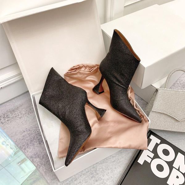boots women high heels ankle with bling sqequin pointed toe ladies shoes genuine leather slip on botas mujer jxvi, Black
boots women high heels ankle with bling sqequin pointed toe ladies shoes genuine leather slip on botas mujer jxvi, Black