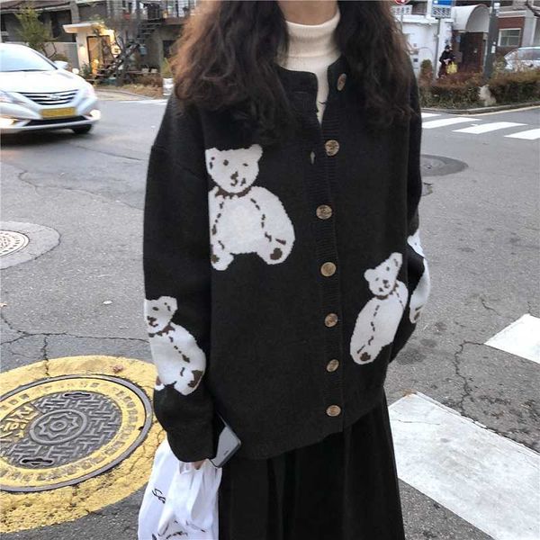 korea ulzzang cute bear cartoon knit women cardigan japanese long-sleeved kawaii sweater harajuku casual sweet ins 210608, White
korea ulzzang cute bear cartoon knit women cardigan japanese long-sleeved kawaii sweater harajuku casual sweet ins 210608, White