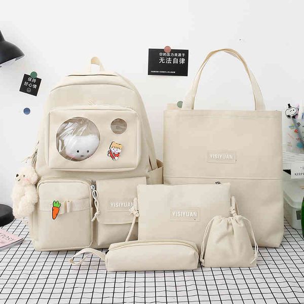 backpack 4pcs/set canvas school lapbackpacks women cute bags for teenage girls bookbags college travel e7dz
backpack 4pcs/set canvas school lapbackpacks women cute bags for teenage girls bookbags college travel e7dz