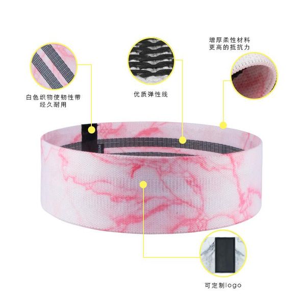 resistance bands marble texture fitness squat with peach hip 8 cm training tension elastic belt custom logo