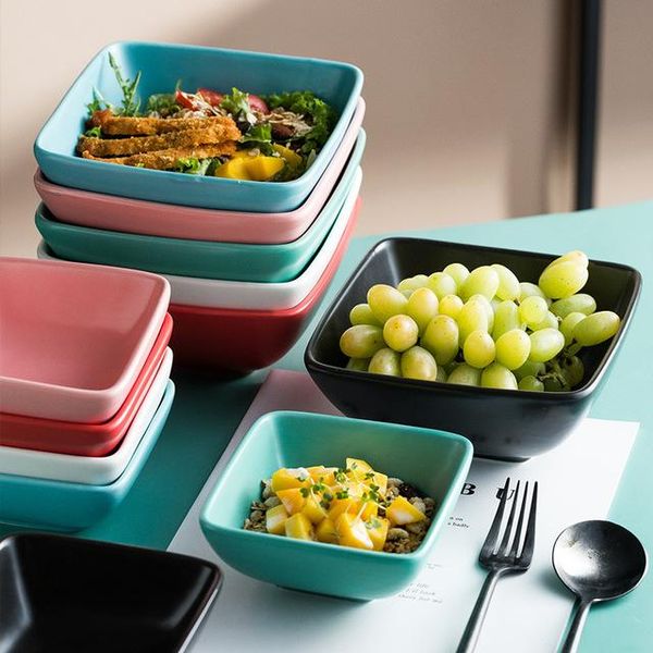 household creative square ceramic bowl and solid color snack salad restaurant custom kitchenware bowls
household creative square ceramic bowl and solid color snack salad restaurant custom kitchenware bowls