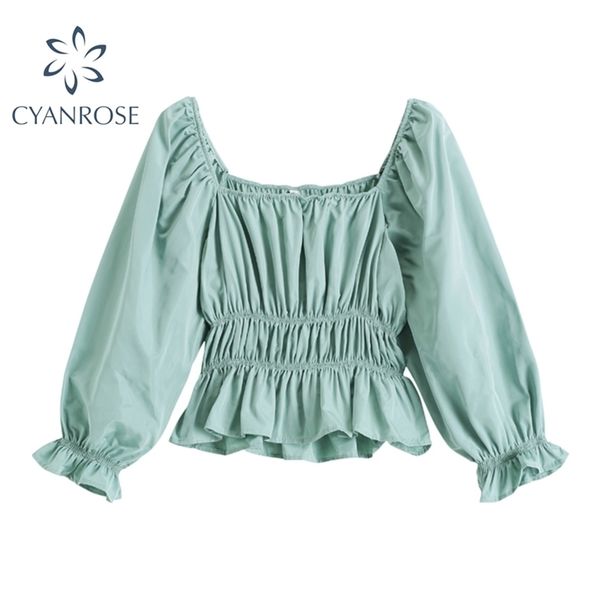 solid pullover blouses women vintage korean elegant flare long sleeev square collar shirts elastic slim blusas ulzzang 210515, White
solid pullover blouses women vintage korean elegant flare long sleeev square collar shirts elastic slim blusas ulzzang 210515, White