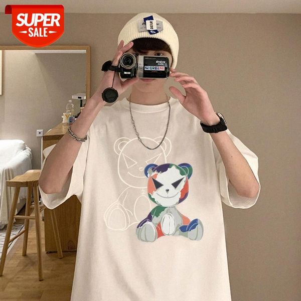 cartoon bear short-sleeved male summer trend wild loose t-shirt hip-hop tide brand high street clothes ins large size half sleeve #6v3b, White;black
cartoon bear short-sleeved male summer trend wild loose t-shirt hip-hop tide brand high street clothes ins large size half sleeve #6v3b, White;black