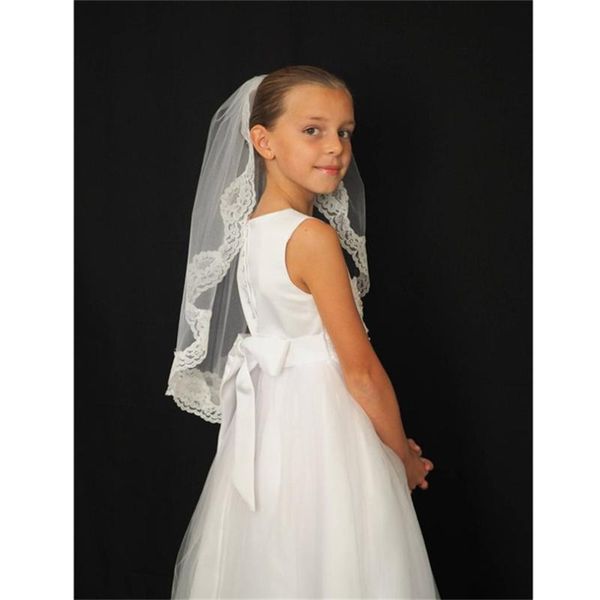 bridal veils short one layer wedding flower girls first communion lace edge children kids tulle with comb voiles mariage fille, Black
bridal veils short one layer wedding flower girls first communion lace edge children kids tulle with comb voiles mariage fille, Black