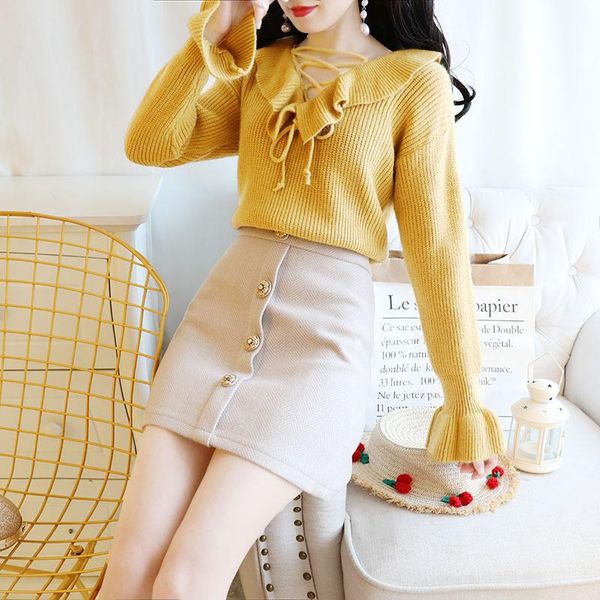 women's two piece pants long sleeve bind sweater knitwear & woolen skirt suit women outfits twinset cute fashion pullovers knitted wear, White
women's two piece pants long sleeve bind sweater knitwear & woolen skirt suit women outfits twinset cute fashion pullovers knitted wear, White