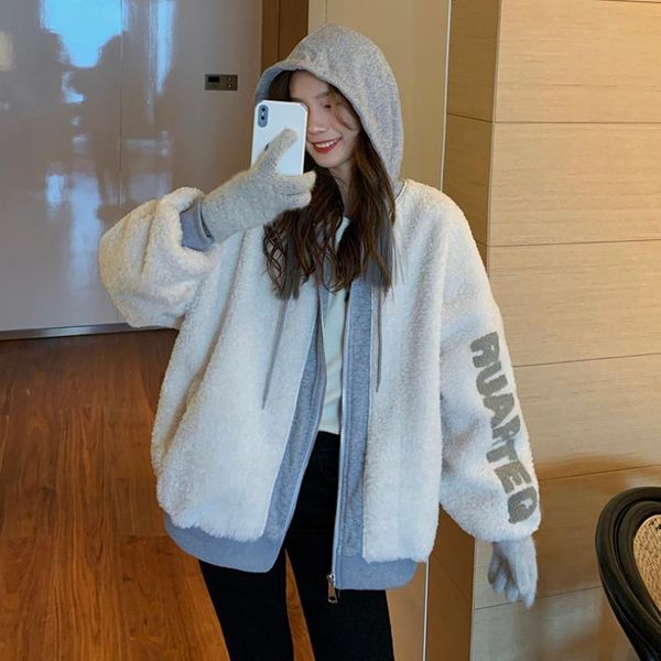denim casaco wool sweater women's autumn winter 2021 wild korean loose western style thick fake two-piece jacket jackets, Black;brown
denim casaco wool sweater women's autumn winter 2021 wild korean loose western style thick fake two-piece jacket jackets, Black;brown