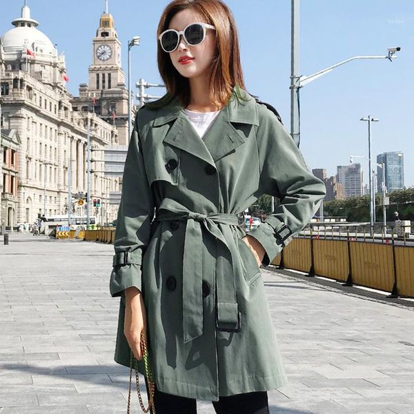 women's trench coats windbreaker female long coat with belt 2021 spring double-breasted raglan sleeve, Tan;black
women's trench coats windbreaker female long coat with belt 2021 spring double-breasted raglan sleeve, Tan;black