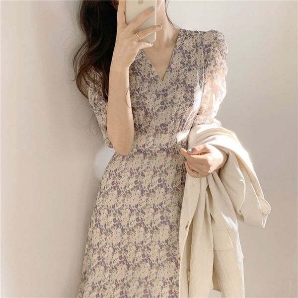 2021 summer korean style elegant dress vintage floral print high waist v-neck short sleeve fashion casual ankle-length dresses, Black;gray
2021 summer korean style elegant dress vintage floral print high waist v-neck short sleeve fashion casual ankle-length dresses, Black;gray