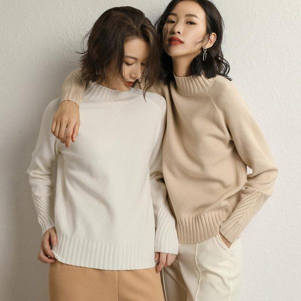 women's sweaters 2021 cashmere sweater women clothes half-high collar long-sleeved female pure warm pullover, White;black
women's sweaters 2021 cashmere sweater women clothes half-high collar long-sleeved female pure warm pullover, White;black