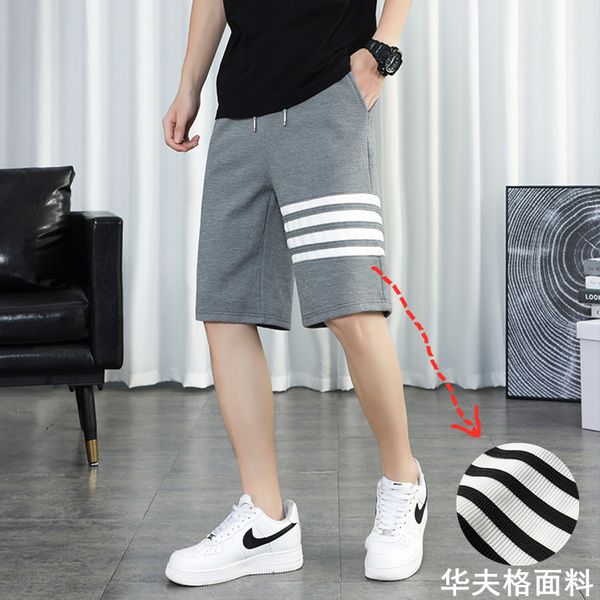 high version four bar casual capris men's summer wind large sports shorts couple beach pants, Black
high version four bar casual capris men's summer wind large sports shorts couple beach pants, Black
