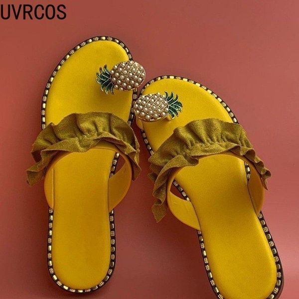 casual women's slippers 2021 pleated upper pearl pineapple decoration small fresh and simple outer wear women's slippers, Black
casual women's slippers 2021 pleated upper pearl pineapple decoration small fresh and simple outer wear women's slippers, Black