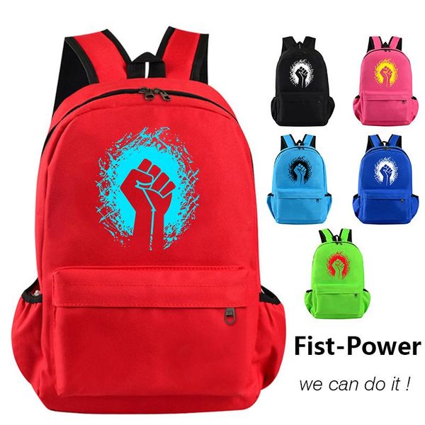 backpack fist-power cartoon school bag for girls boys plecak women men children teens laptravel rucksack knapsack
backpack fist-power cartoon school bag for girls boys plecak women men children teens laptravel rucksack knapsack