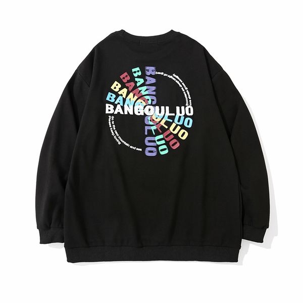 men's new autumn t-shirt long sleeve hip hop cartoon printed terry small sweater couple men's and women's 108, Black
men's new autumn t-shirt long sleeve hip hop cartoon printed terry small sweater couple men's and women's 108, Black