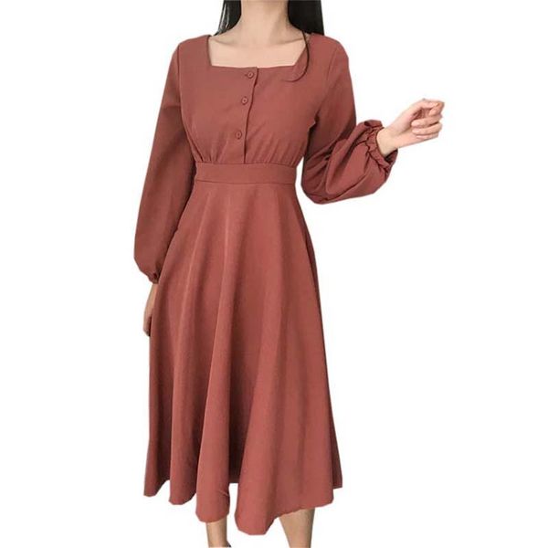 casual dresses spring autumn dress women long slash neck lantern sleeve single breasted pleated female a-line vestidos re0475, Black;gray
casual dresses spring autumn dress women long slash neck lantern sleeve single breasted pleated female a-line vestidos re0475, Black;gray