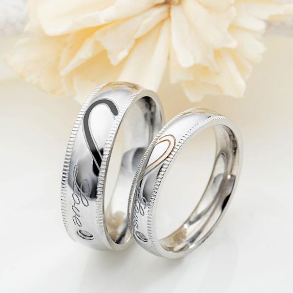 wedding rings stainless steel heart pattern inlaid cyrstal "love" couple included engrave and gift box package, Slivery;golden
wedding rings stainless steel heart pattern inlaid cyrstal "love" couple included engrave and gift box package, Slivery;golden