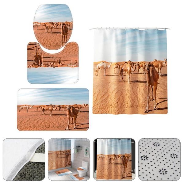 shower curtains 4pcs desert camel printed bathroom curtain anti-slip toilet mats set
shower curtains 4pcs desert camel printed bathroom curtain anti-slip toilet mats set
