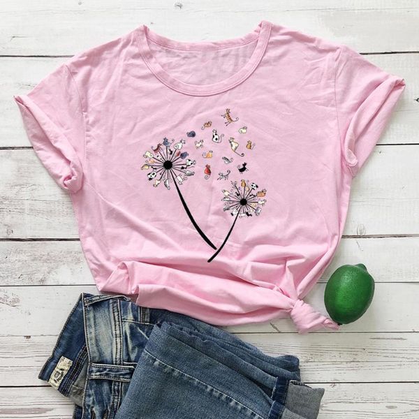 funy cat dandelion graphic women's t shirt love tshirt mama short sleeve harajuku kawaii style tees drop t-shirt, White
funy cat dandelion graphic women's t shirt love tshirt mama short sleeve harajuku kawaii style tees drop t-shirt, White