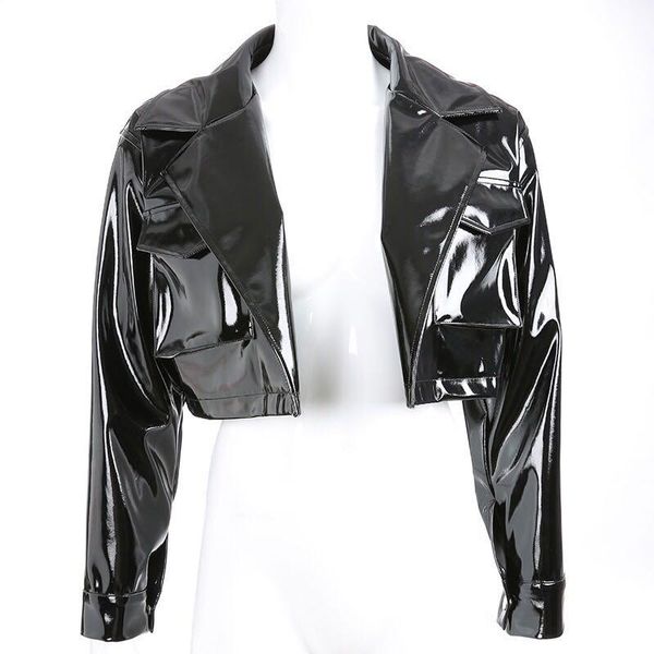 women's jackets black pu leather punk rock loosen jacket long sleeve women club bar dj costumes heap coats, Black;brown
women's jackets black pu leather punk rock loosen jacket long sleeve women club bar dj costumes heap coats, Black;brown